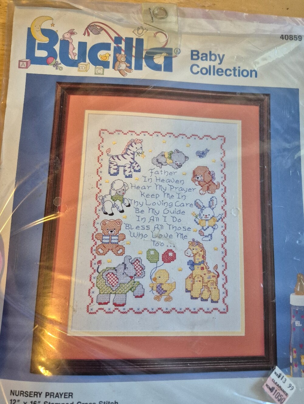 BUCILLA stamped Cross Stitch Baby Collection-Nursery Prayer